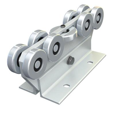 China Modern Cantilever Door Hardware Kit For Trackless Sliding Galvanized Mild Steel Silver Finish for sale