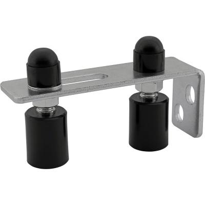 China Modern Double Door Guide Adjustable Black Nylon Roller and Durable Galvanized L Bracket for Sliding Doors for sale