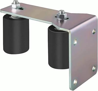 China Modern Door Roller Guide 3 Inch Black Nylon Zinc Painted Sliding Door Roller Sliding Door Guide With L-shape Bracket for sale