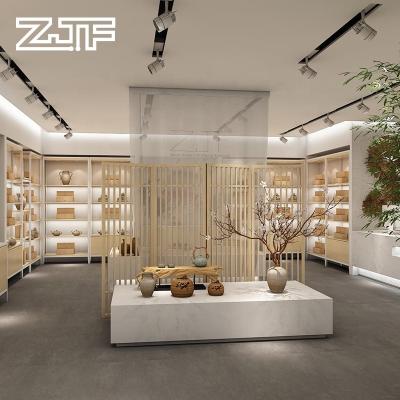 China China Eco - Friendly Tea Set Display Wine Buries Manufacturer Tea Store Interior Design for sale