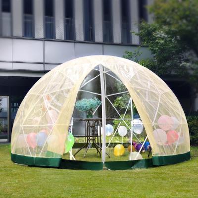 China Easily Assembled Garden Dome with PVC Coating and Mesh Cover - 9.5ft Geodesic Dome - Bubble Tent with Door and Windows for Backyard for sale