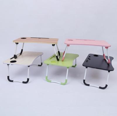 China High Quality Factory Price Foldable Folding Wooden Lazy Table Dormitory Small Laptop Computer Desk For Student for sale