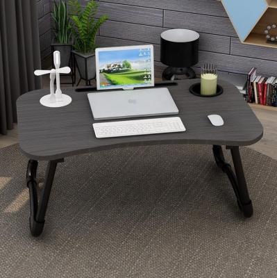 China New Design Factory Low Price Small Computer Wooden Table Foldable Portable Laptop Desk With Mini Fan For Kids for sale