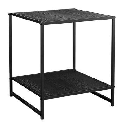 China Storage simple design cheap modern black board metal nightstand steel bedside table for sale for sale