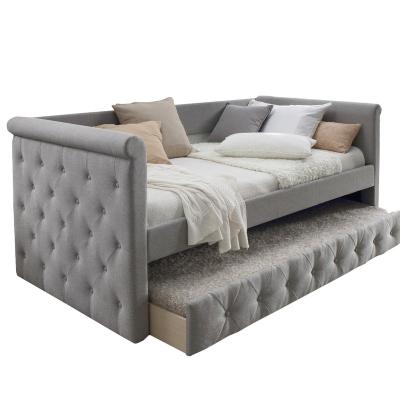 China Foldable Universal Furniture Single Sofa Daybed With Caster Bed And Rolled Arms For Guests for sale