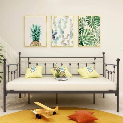 China View of Storage Living Room Guest Room Sofa Bed Twin Metal Slats Metal Daybed, Low Platform Bed Box Spring Replacement for sale