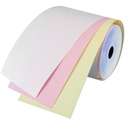 China Wholesale Customized POS Machine Credit Card 75mm*75mm 3 Ply Carbonless Paper Rolls For Cashier Pos for sale