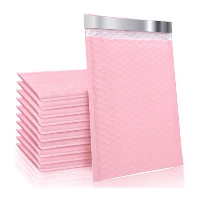 China Factory Customized Protective Printed Recyclable Biodegradable Poly Air Bubble Mailer Mailer Pink Plastic Bag for sale