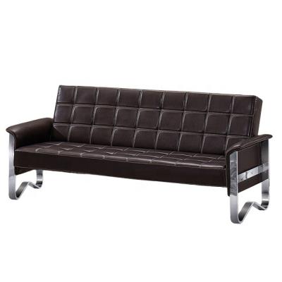 China Cheap hot sale good quality three seat black sofa foldable, office sofa furniture for sale