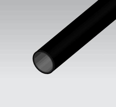 China Construction/decoration/industry black T0.7mm PE coated pipe/plastic PE tube/PE pipe for sale