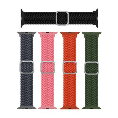 China Nylon Braided Strap For Apple Watch Band 44mm 40mm 38mm 4 5 Se 6 7 45mm 41mm Adjustable Nylon 3 Series 42mm Strap iWatch for sale