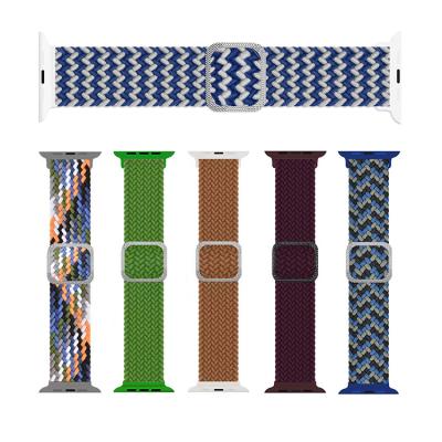 China Nylon Braided Woven Nylon Loop Band Straps For Apple Watch For iwatch Series 7 6 5 4 3 2 1 Band 41mm 45mm 44mm 40mm 42mm 38mm for sale