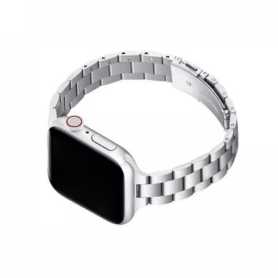 China Good Quality Stainless Steel Watch Bands For Iwatch Stainless Steel Strap Link Bracelet Charm Metal Sport 40mm 38mm 42mm Custom Logo Accept for sale