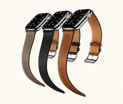 China Free Sample Premium Colorful Fashion Unique Leather Smart Watch Band Smart Band For Apple Iwatch Series for sale