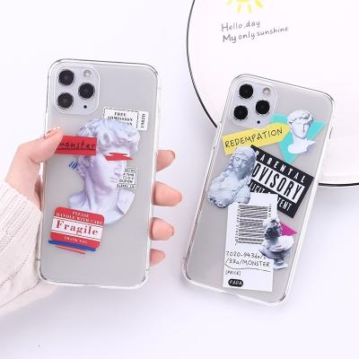 China Shockproof Romantic Sculptural Phone Case For Apple 12Promax Painted TPU iPhone8P Factory Outlet Wholesale for sale