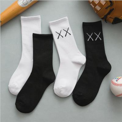 China New Autumn and Winter INS Women's 100% Cotton Socks QUICK DRY Pure Solid Color Girls Soft Black White Lolita Fashion Funny Korean Socks for sale