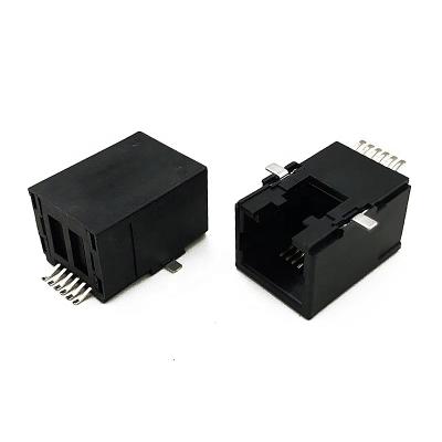 China PCB RJ12 Modular Connector 90 Degree Right Angle Jack Female 6P6C SMT for sale