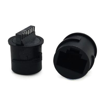 China PCB Ethernet Connectors Round Cable RJ45 Female Waterproof Plug for sale