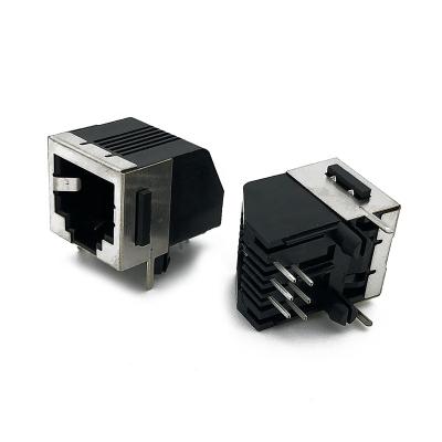 China 5722 Shielded RJ25 Female Connector Terminals 6X6 L=18.3mm Right Angle With EAR 5555140-1 5722 for sale