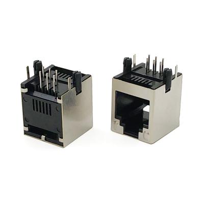 China Modular Single Jack Right-Angle RJ25 Left Side-Entry 6P6C Shielded 5521 5521 Connector for sale