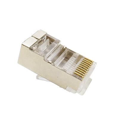 China 10P10C Long Modular Plug Body Shielded RJ50 RJ50 Male Connector for sale