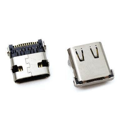 China USB3.1 TYPE-C Jack Front PCB Female DIP Behind SMT USB-C Connector for sale