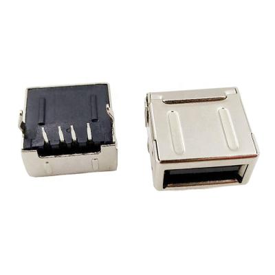 China USB2.0 Connectors Female 4 Type-A Touch Through Hole Mount With Shell Stakes USB Receptacles Usb2.0 for sale