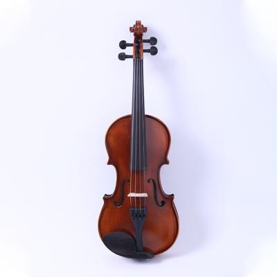 China High Grade Solid Ebony Fitted Maple 4/4 Natural Flamed Wood Violin For Sale With Tuner Hard Case for sale