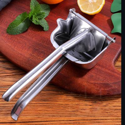 China Real Stainless Steel Lemon Squeezer Citrus Squeezer Heavy Duty Manual Squeeze Juice Extractor Maker Orange Lime Hand Viable Squeezer for sale