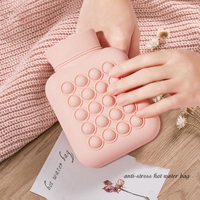 China CORRECT Large Hot and Cold Water Hot Water Bottle with Portable Winter Hands Water Bag Silicone Bubble Hot Toy for sale