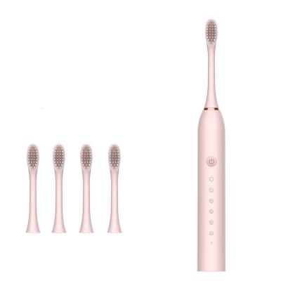 China 2 Minutes Each Time Dropshipping X3 Sonic Electric Toothbrush 6 Modes With 4 Brush Heads USB Rechargeable Adult Waterproof Gift for sale