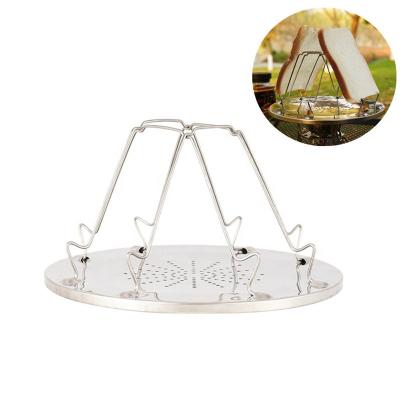 China Other Stainless Steel Portable Universal Toast Rack Stove Grill Outdoor Folding Toaster for sale