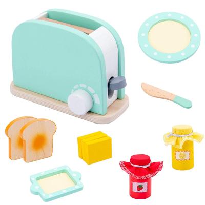 China Wooden Toaster Bread Toaster Simulation Kitchen Toys for Kids Kitchen Pretend Play Toy for Girl Boy Kid Gift Kitchen Cooking Tools for sale