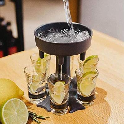 China Amazon Hot Selling Home Party New 6 Shot Glasses Dispenser And Holder Carrier Liquid Beer Dispenser for sale