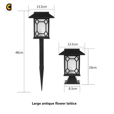 China 3 2 Pack Solar Lights Outdoor Garden Lights IP65 Antique Light Big 3 Styles LED for sale