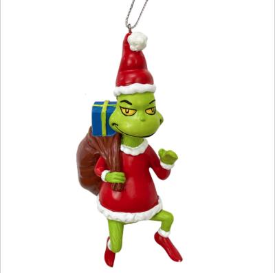 China Fashionable Grinch Christmas Decorations Accessories Resin Decoration Christmas Ornaments Tree Christmas Decorations for sale