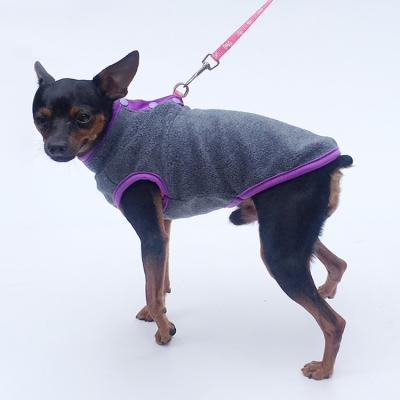 China Sustainable Dog Clothes Autumn Winter Patterns Lightweight Fleece Sweater Button Teddy Warm Thick Open Pet Clothes for sale