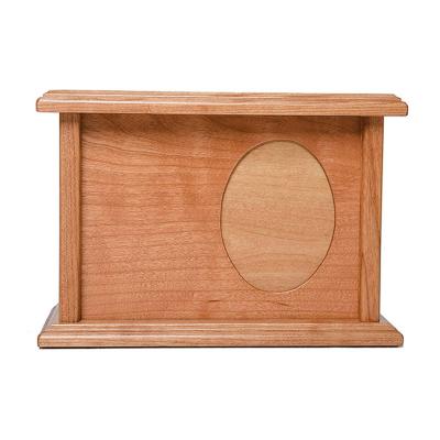 China Wholesale Custom Pet Dogs Logo Wood Burial Urn With Special Inscription Small Size Cat Dog Ashes Keepsake With Picture for sale