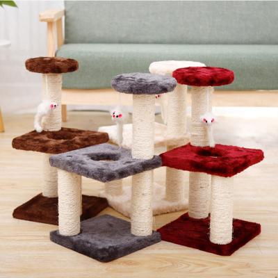 China Wall Mounted Jumping Platform Cat Climbing Frame Wall Sisal Pillars Cat Shelf Cat Scratcher Tree for sale