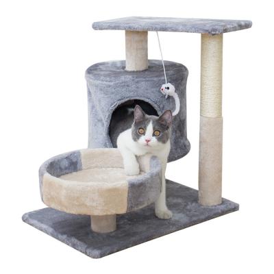 China 2022 Factory Products Pet Toys Factory Stored Particle Board Cat Treehouse Direct Scratcher for sale