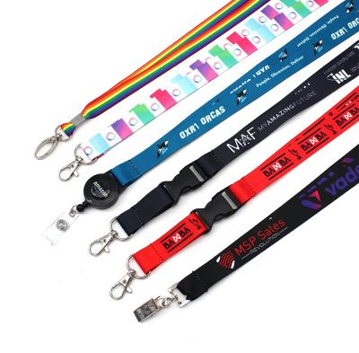 China Wholesale Gift OEM Promotional Sublimation Polyester Nylon Plain Cheap Custom Logo Printed Lanyard Custom Made for sale