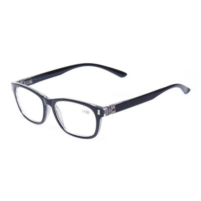 China Cheap Colored Plastic Rectangular Frame Reading Glasses Normal Reading Glasses For Men And Women for sale