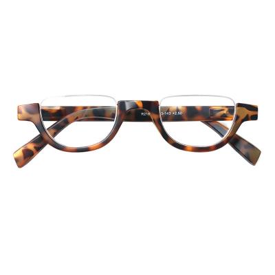 China Half 2021 new cheap plastic unisex portable reading glass half reading frame for sale