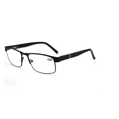 China Cheap Metal Frame Black Reading Glasses Men And Women Spring Hinge Reading Glass Kerescen Reading Glass Wholesale for sale