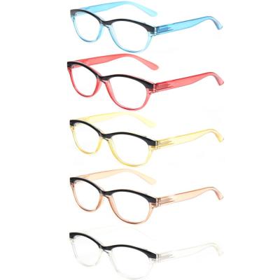 China Modern Popular Full Color Cat Eye Glasses Frame Reading Glasses for sale