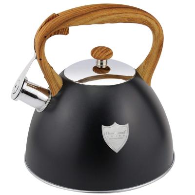 China HausRoland Stainless Steel Water Teapot Induction Stove Gas Stocked Whistling Tea Kettle with Soft Touch Handle for sale