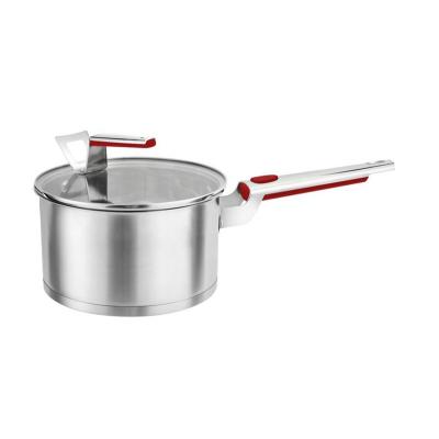 China Stocked Single Handle Stainless Steel Pot Stainless Steel Soup Noodle Pot Multifunctional Milk Pot for sale