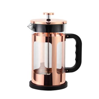 China HausRoalnd stocked hand-brewed coffee pot stainless steel tight juice, cocktail, tea, multifunctional French filter press for sale