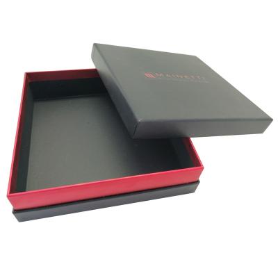 China OEM Handmade Hot Sales Custom Logo Printed Black Luxury Paper Lid Small Gift Box for sale