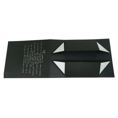 China OEM Handmade Luxury Black Foldable Gift Box Customized Logo Printed Paper Gift Box Foldable for sale